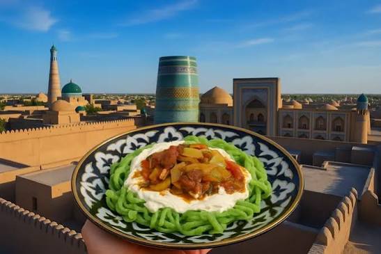 🥬 Shivit oshi — Khiva's green lagman